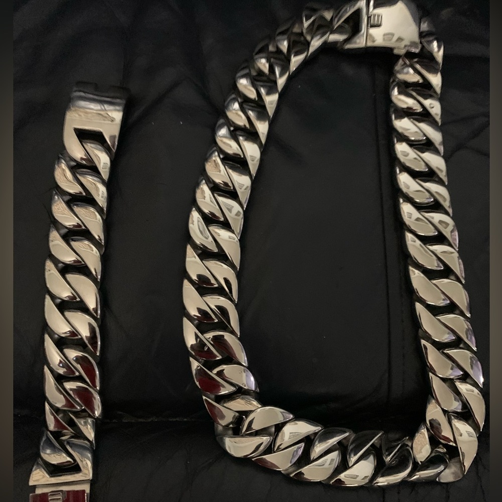 Men’s necklace bracelet set